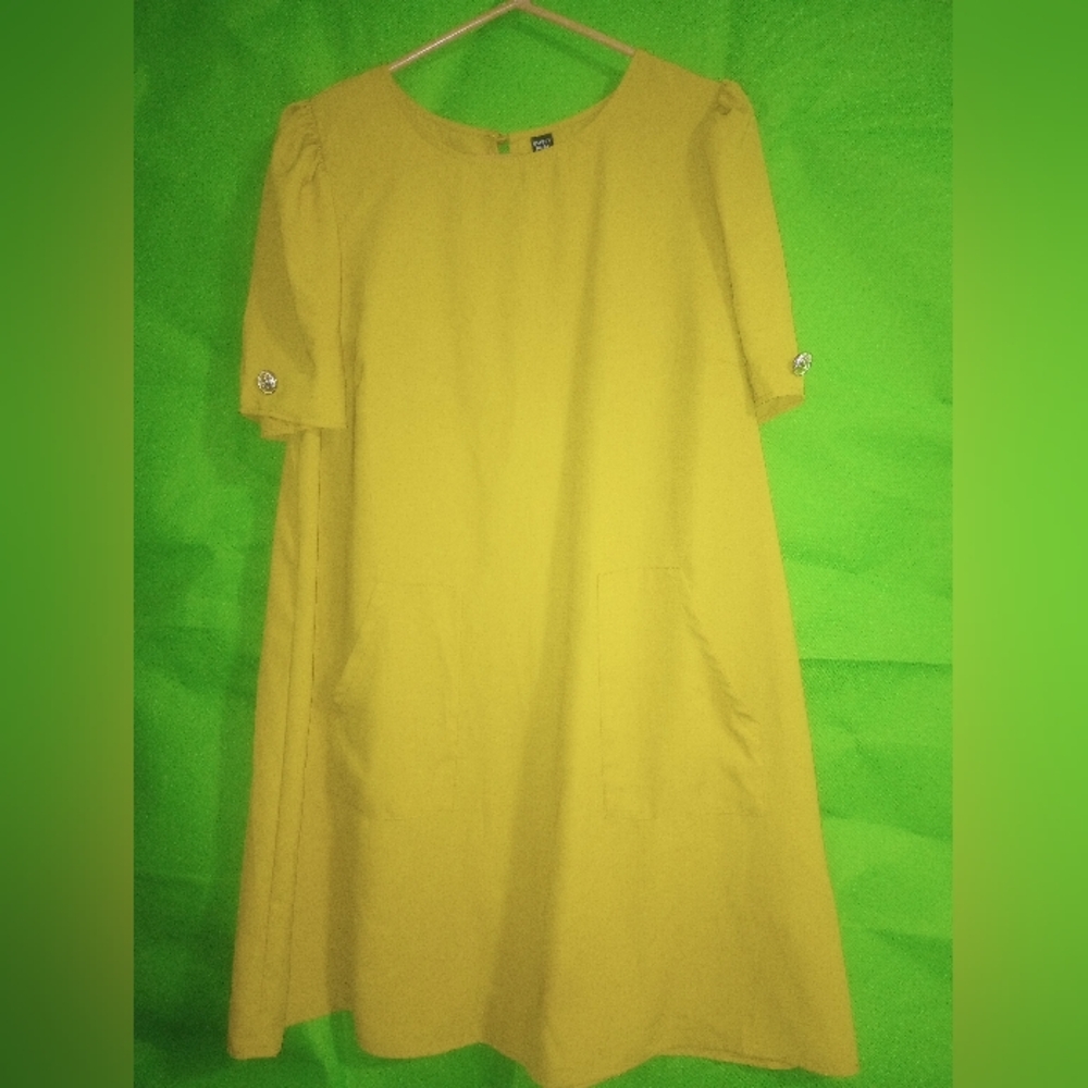 Chic Yellow Long Sleeve Dress